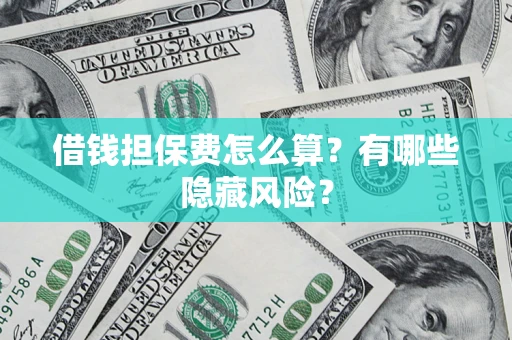 武汉借钱担保费怎么算？有哪些隐藏风险？