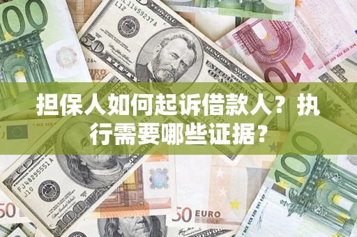 武汉担保人如何起诉借款人？执行需要哪些证据？