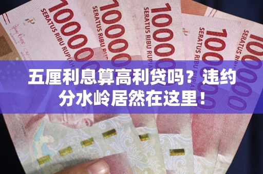 武汉五厘利息算高利贷吗？违约分水岭居然在这里！