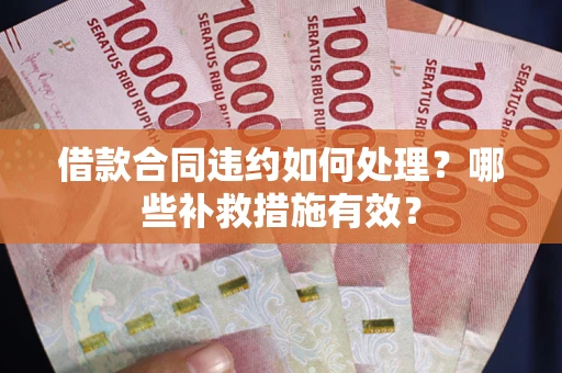 武汉借款合同违约如何处理？哪些补救措施有效？