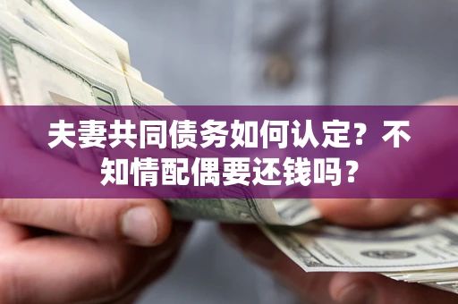 武汉夫妻共同债务如何认定？不知情配偶要还钱吗？