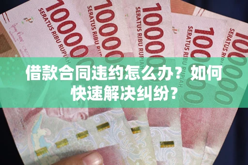武汉借款合同违约怎么办？如何快速解决纠纷？