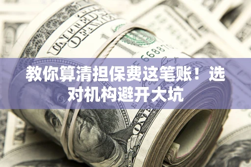 武汉教你算清担保费这笔账！选对机构避开大坑