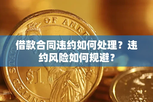 武汉借款合同违约如何处理？违约风险如何规避？