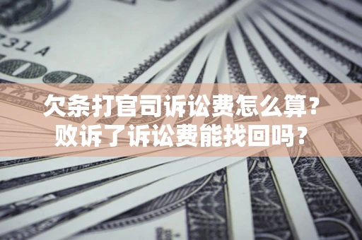 武汉欠条打官司诉讼费怎么算？败诉了诉讼费能找回吗？
