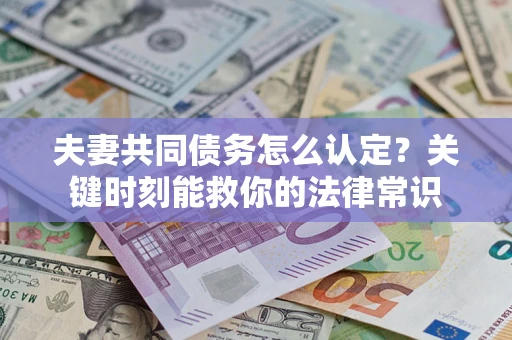 武汉夫妻共同债务怎么认定？关键时刻能救你的法律常识
