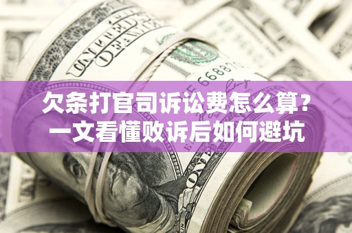 武汉欠条打官司诉讼费怎么算？一文看懂败诉后如何避坑